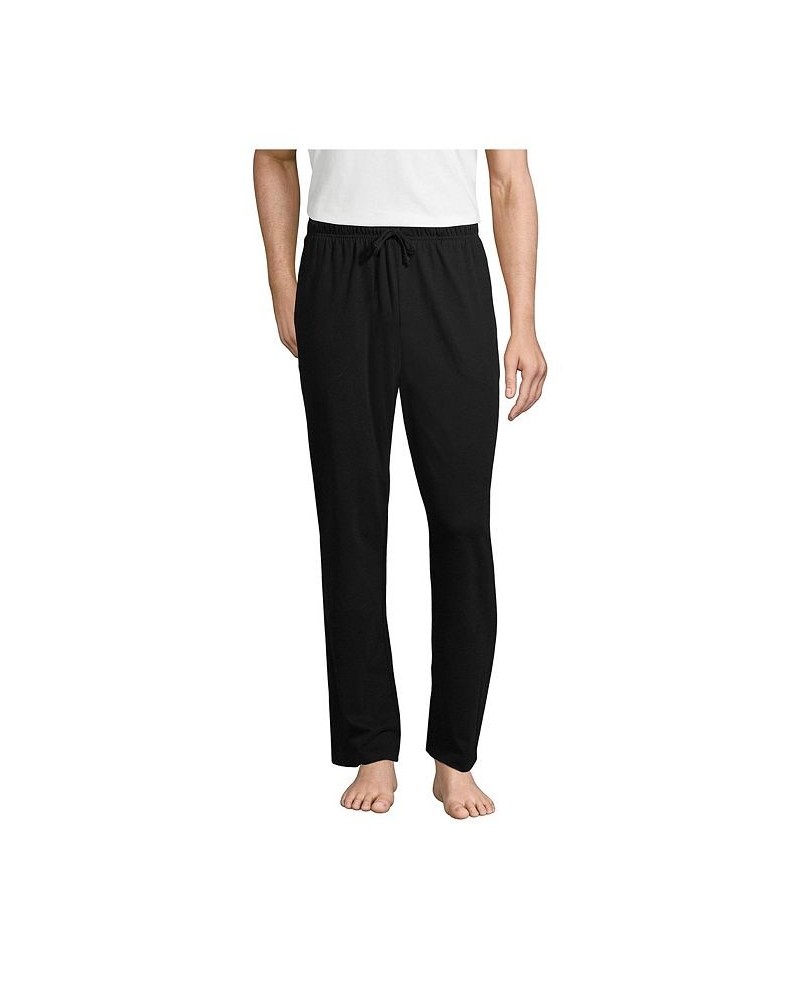 Men's Knit Jersey Sleep Pants Black $35.97 Pajama