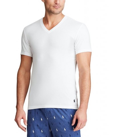 Men's 3-Pk. Slim-Fit Stretch V-Neck Undershirts White $30.25 Undershirt