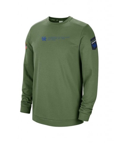 Men's Olive Kentucky Wildcats Military-Inspired Pullover Sweatshirt $31.98 Sweatshirt