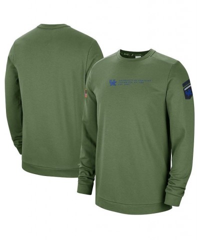 Men's Olive Kentucky Wildcats Military-Inspired Pullover Sweatshirt $31.98 Sweatshirt