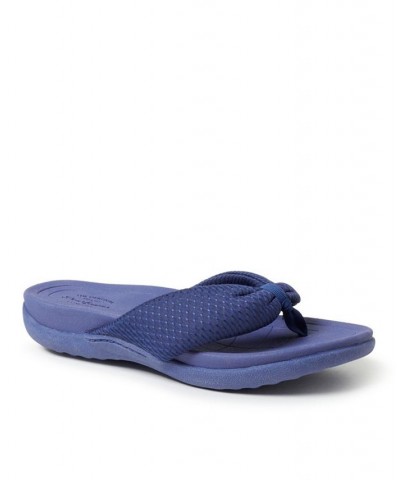 Women's Low Foam Slides Blue $27.60 Shoes