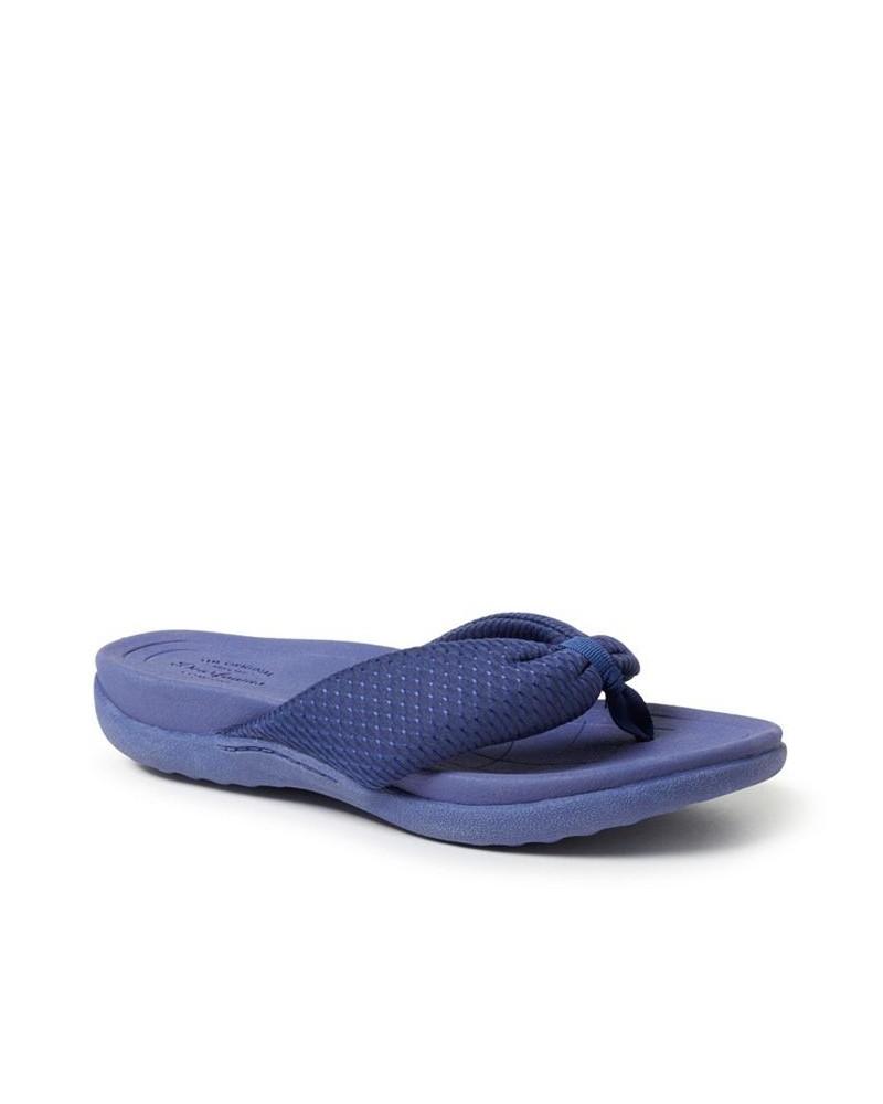 Women's Low Foam Slides Blue $27.60 Shoes