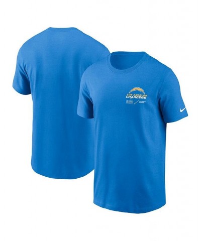 Men's Powder Blue Los Angeles Chargers Infograph Lockup Performance T-shirt $23.50 T-Shirts