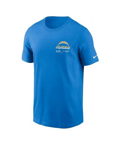 Men's Powder Blue Los Angeles Chargers Infograph Lockup Performance T-shirt $23.50 T-Shirts