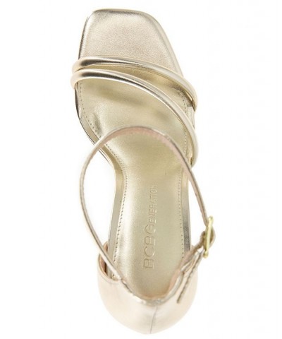 Women's Patria Square Toe Sandal Yellow $49.05 Shoes