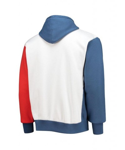 Men's White and Blue NBA Team 31 75th Anniversary Courtside Fleece Half-Zip Hoodie $51.70 Sweatshirt