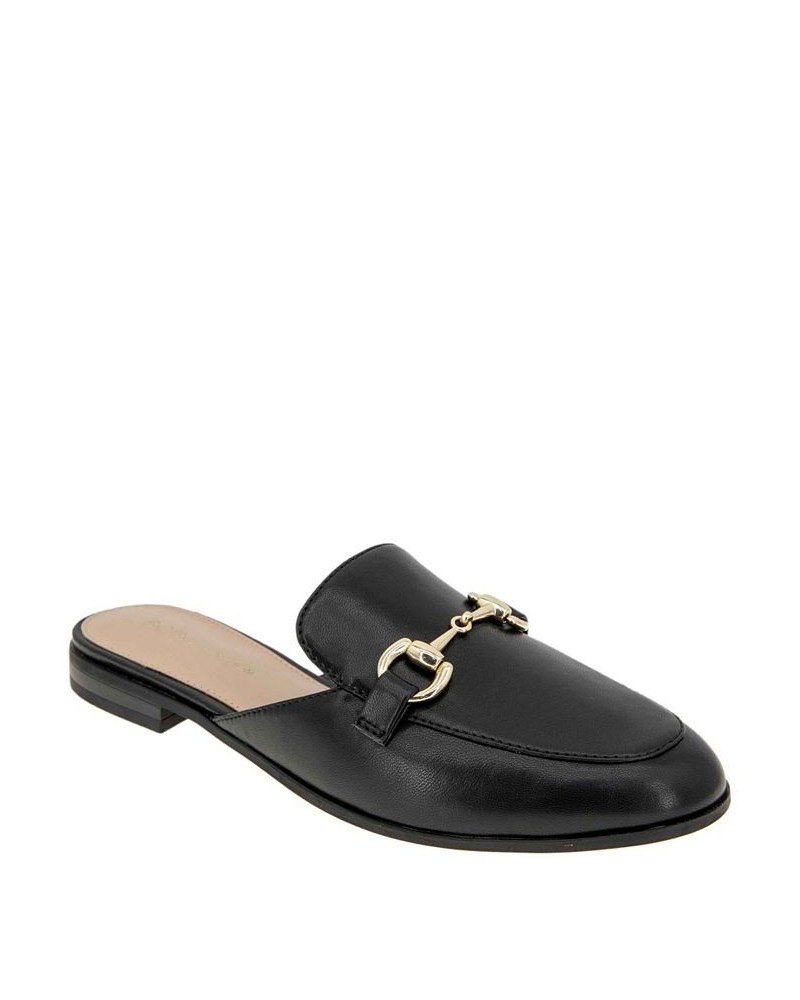 Women's Zorie Mule Loafers Black $50.49 Shoes