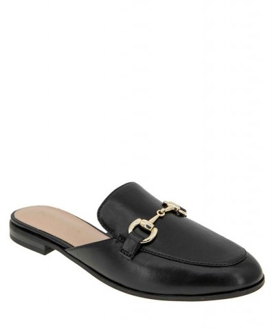 Women's Zorie Mule Loafers Black $50.49 Shoes