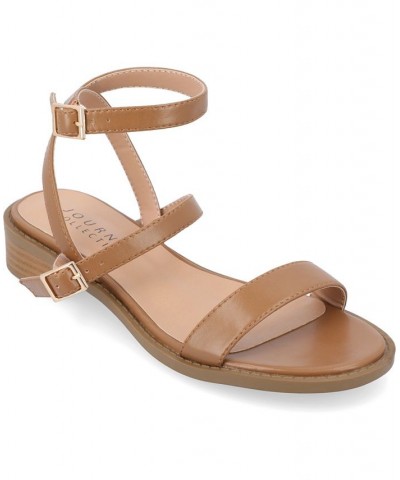 Women's Gigie Strappy Sandal Tan/Beige $39.60 Shoes