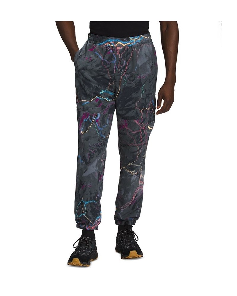 Men's TNF Nylon Easy Pants Tnf Black Trail Glow Print $46.00 Pants