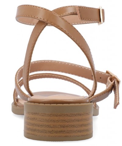 Women's Gigie Strappy Sandal Tan/Beige $39.60 Shoes