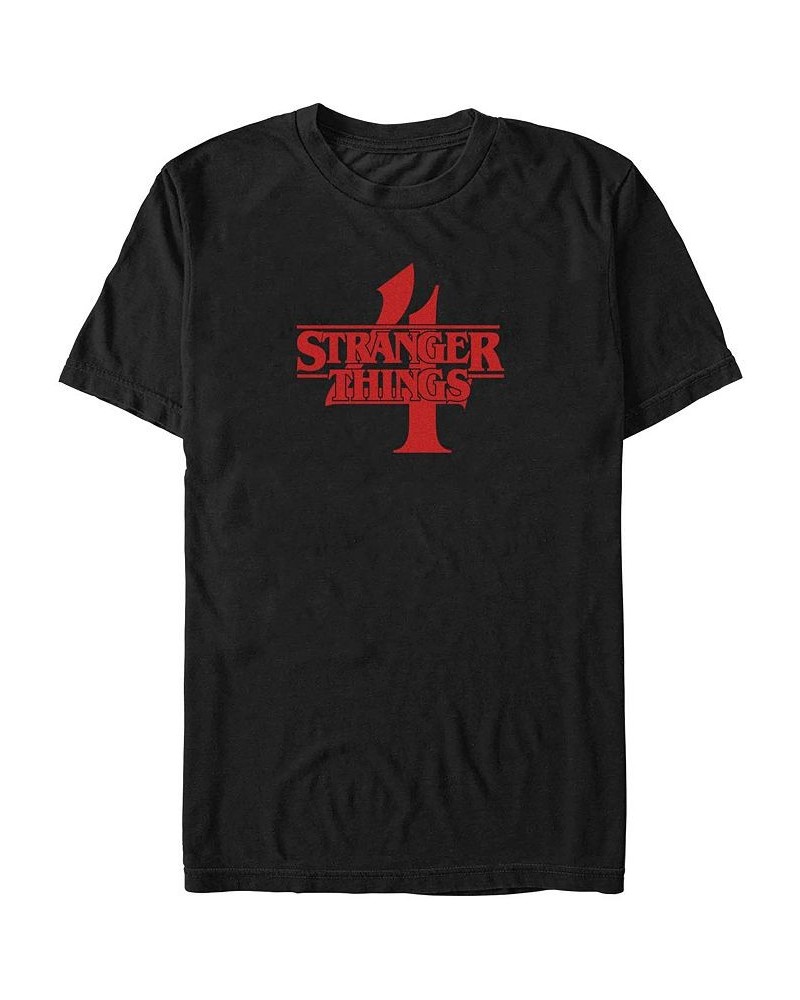 Men's Stranger Things Stranger Things 4 Logo Short Sleeve T-shirt Black $15.40 T-Shirts