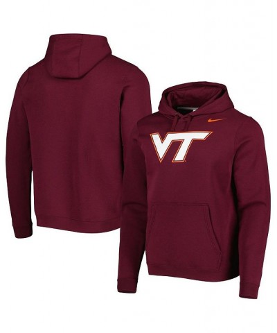 Men's Maroon Virginia Tech Hokies Logo Club Pullover Hoodie $45.89 Sweatshirt