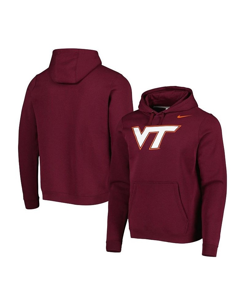 Men's Maroon Virginia Tech Hokies Logo Club Pullover Hoodie $45.89 Sweatshirt