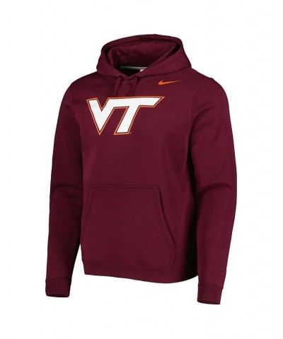 Men's Maroon Virginia Tech Hokies Logo Club Pullover Hoodie $45.89 Sweatshirt