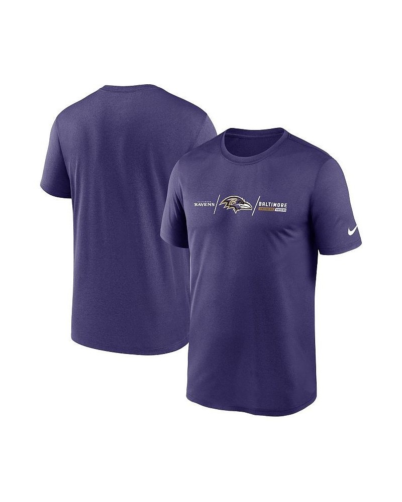 Men's Purple Baltimore Ravens Horizontal Lockup Legend T-shirt $24.00 T-Shirts