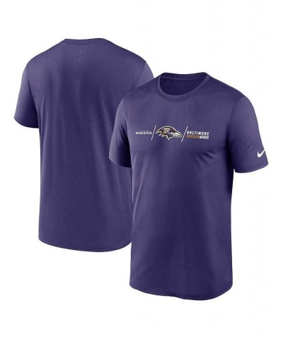 Men's Purple Baltimore Ravens Horizontal Lockup Legend T-shirt $24.00 T-Shirts