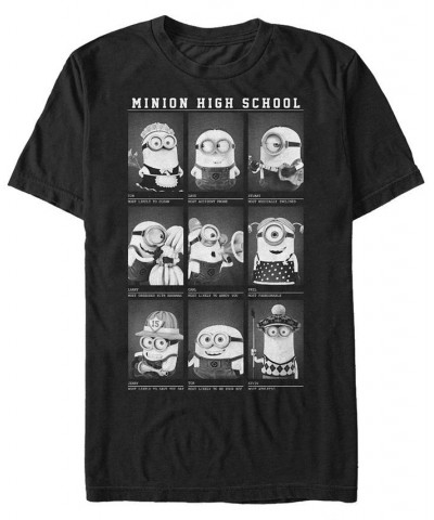 Minions Men's High School Photos Short Sleeve T-Shirt Black $17.84 T-Shirts