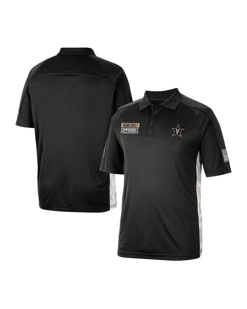 Men's Black Vanderbilt Commodores OHT Military-Inspired Appreciation Snow Camo Polo Shirt $31.79 Polo Shirts