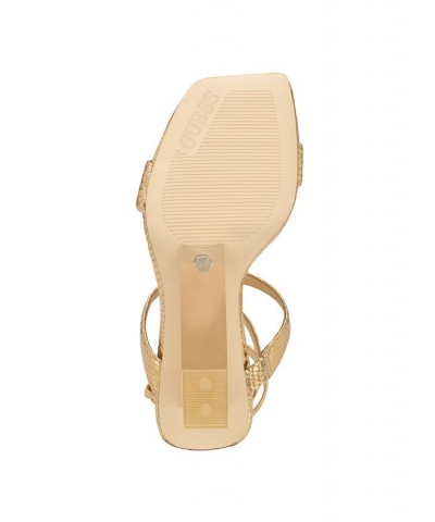 Women's Bacio Wedge Dress Sandals Gold $58.38 Shoes