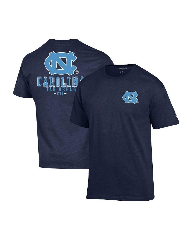 Men's Navy North Carolina Tar Heels Stack 2-Hit T-shirt $18.90 T-Shirts