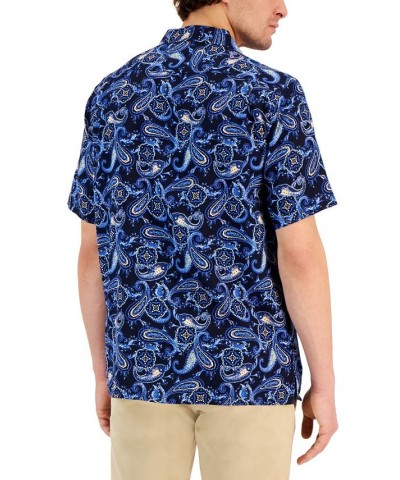 Men's Paisley Medallion Shirt Blue $14.40 Shirts