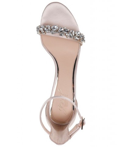 Women's Dash Kitten-Heel Evening Sandals Tan/Beige $46.87 Shoes