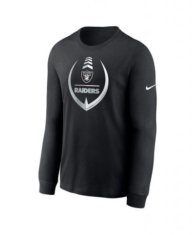 Men's Black Las Vegas Raiders Icon Legend Long Sleeve Performance T-shirt $24.93 T-Shirts