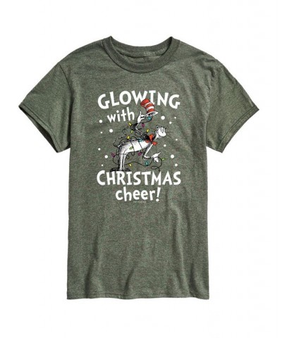 Men's Dr. Seuss Cat in Hat Christmas Cheer Graphic T-shirt Green $15.75 T-Shirts