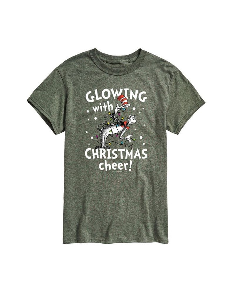 Men's Dr. Seuss Cat in Hat Christmas Cheer Graphic T-shirt Green $15.75 T-Shirts