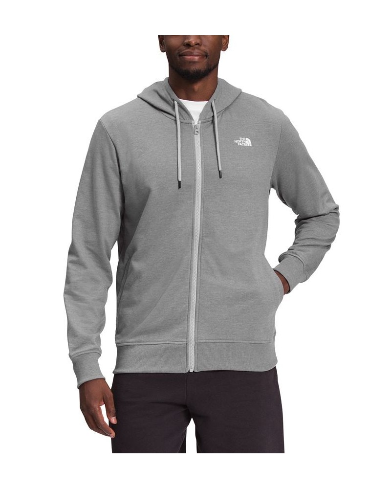 Men's Logo Fleece Full-Zip Hoodie Gray $49.50 Sweatshirt