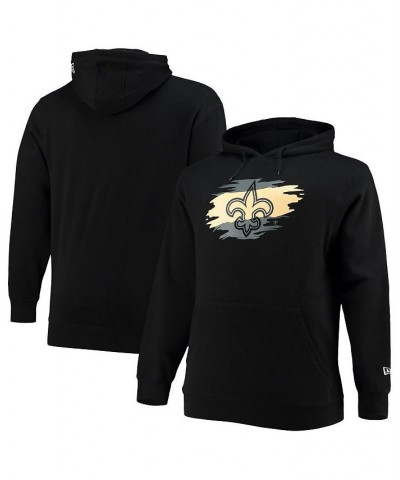 Men's Black New Orleans Saints Big and Tall Primary Logo Pullover Hoodie $29.04 Sweatshirt