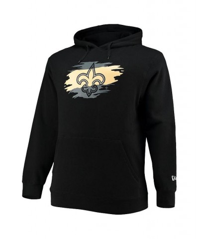 Men's Black New Orleans Saints Big and Tall Primary Logo Pullover Hoodie $29.04 Sweatshirt