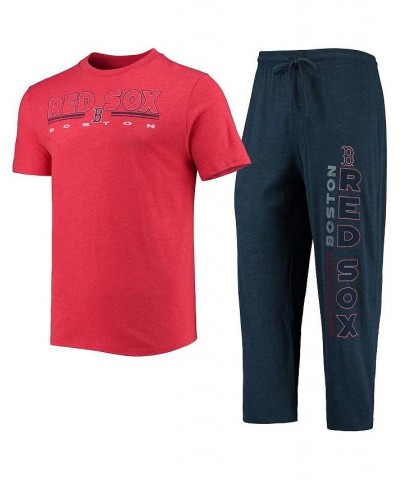 Men's Navy and Red Boston Red Sox Meter T-Shirt and Pants Sleep Set $35.00 Pajama