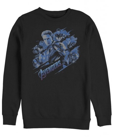 Marvel Men's Avengers Endgame Captain America Group, Crewneck Fleece Black $25.85 Sweatshirt