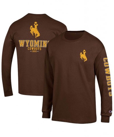 Men's Brown Wyoming Cowboys Team Stack Long Sleeve T-shirt $27.49 T-Shirts