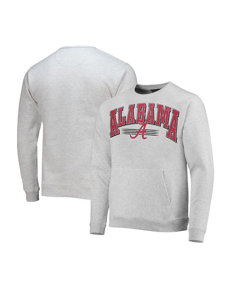 Men's Heather Gray Alabama Crimson Tide Upperclassman Pocket Pullover Sweatshirt $33.75 Sweatshirt