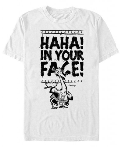 Kung Fu Panda Men's Mr. Ping Haha In Your Face Short Sleeve T-Shirt White $16.45 T-Shirts