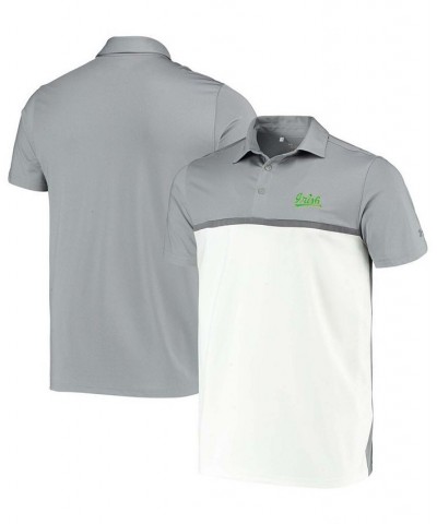 Men's White and Steel Notre Dame Fighting Irish Game Day Performance Polo Shirt $25.52 Polo Shirts