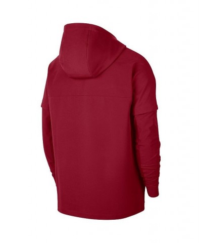 Men's Crimson Oklahoma Sooners Pregame Half-Zip Hoodie $42.70 Sweatshirt