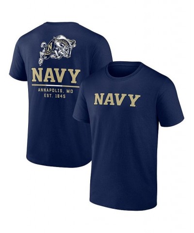 Men's Branded Navy Navy Midshipmen Game Day 2-Hit T-shirt $18.00 T-Shirts