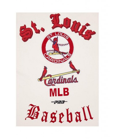 Men's Cream St. Louis Cardinals Cooperstown Collection Old English T-Shirt $33.00 T-Shirts