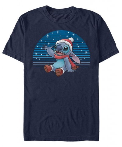 Men's Snowing Stitch Short Sleeve T-Shirt Blue $17.50 T-Shirts