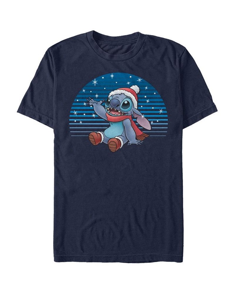 Men's Snowing Stitch Short Sleeve T-Shirt Blue $17.50 T-Shirts