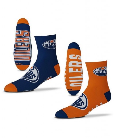 Men's Edmonton Oilers 2-Pack Team Quarter-Length Socks $13.51 Socks