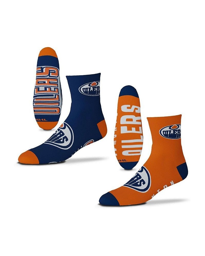 Men's Edmonton Oilers 2-Pack Team Quarter-Length Socks $13.51 Socks