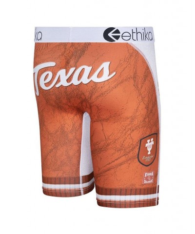 Men's White Texas Longhorns Schoolin' Boxers Briefs $18.69 Underwear