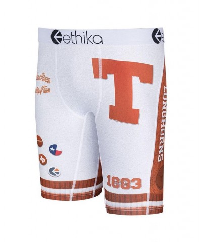 Men's White Texas Longhorns Schoolin' Boxers Briefs $18.69 Underwear