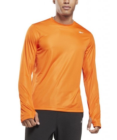 Men's Classic Fit Long-Sleeve Training Tech T-Shirt Orange $15.60 T-Shirts