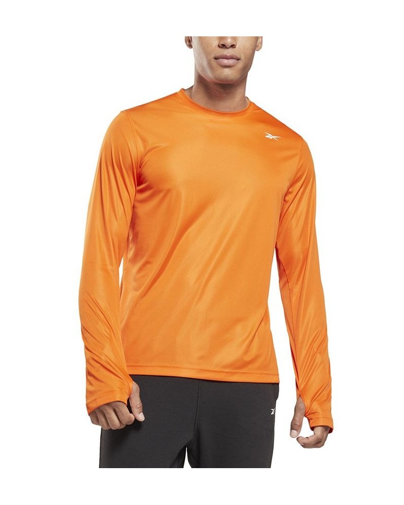 Men's Classic Fit Long-Sleeve Training Tech T-Shirt Orange $15.60 T-Shirts